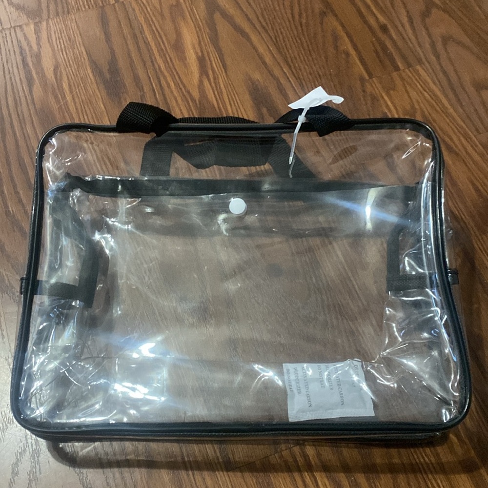 Large Clear Stadium/Concert Tote Bag with Black Trim

12L X 5W X 9H